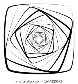Abstract 3D background with simple geometric figure. Rotated square stylized design elements isolated on white. Vector