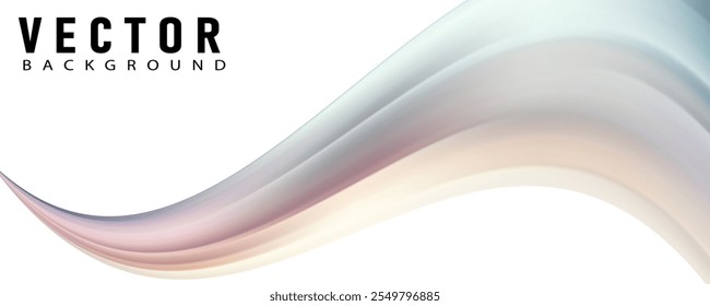 Abstract 3D Background with Smooth Waves in Pastel Colors
