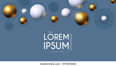Abstract 3D background with Spheres. Structure trendy design.