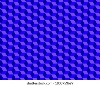 Abstract 3d background. A wall of blue cubes. Vector illustration