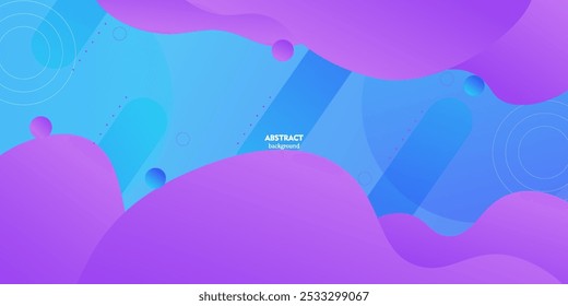 Abstract 3D background wave art design with purple and blue combination for design. eps10