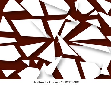 Abstract 3D background with white paper cut shapes. Vector design layout for business presentations, flyers, posters. - Vector graphics