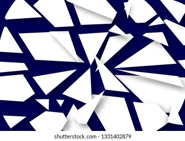 Abstract 3D background with white paper cut shapes. Vector design layout for business presentations, flyers, posters. - Vector graphics