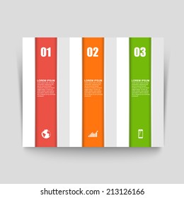 Abstract 3d banner infographic elements