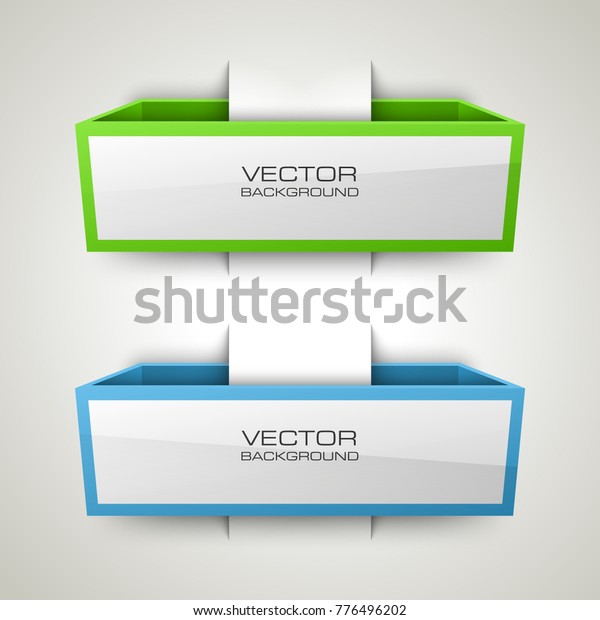 Abstract 3d Banner Set Place Your Stock Vector Royalty Free