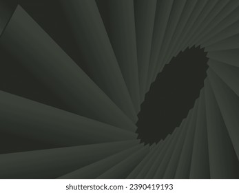 Abstract 3d black smooth curve lines background. Futuristic background. Black pattern surface. Minimalist geometric cover design. Black stripes. Luxury black lines background.
