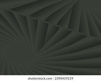 Abstract 3d black smooth curve lines background. Futuristic background. Black pattern surface. Minimalist geometric cover design. Black stripes. Luxury black lines background.