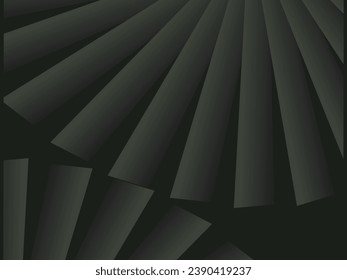 Resumen de 3d de fondo de líneas de curvas suavizadas negras. Fondo futurista. Superficie de patrón negro. Diseño de cubierta geométrica minimalista. Rayas negras. El fondo de las líneas negras de lujo.