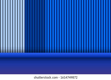 Abstract 3d blue background with modern smooth line texture	