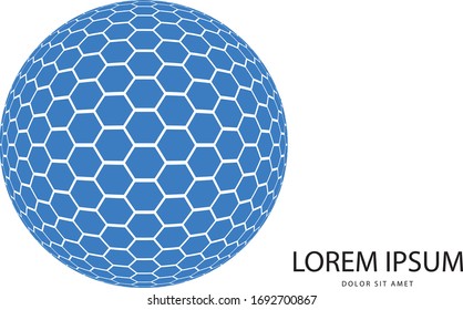 Abstract 3d blue globe logo in vector format. Can be used in branding or different graphic design layouts