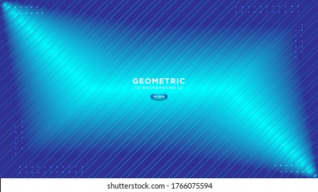 Abstract 3d blue gradient background. Trendy simple fluid color gradient with lines effect .overlap layer simple background.