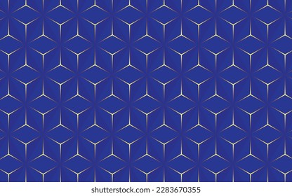 Abstract 3d blue and neon triangle texture background design, modern day 3d background element, vector art illustration