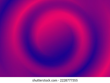 Resumen de color 3D azul y rosa gradiente giratorio círculo fondo convexo estilo mínimo. Ilustración del vector