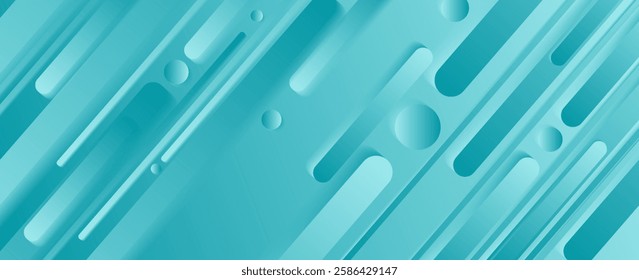 Abstract 3D blue and tosca Geometric circle Background. vector 
