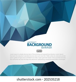 Abstract 3D blue vector geometric colorful background Vector EPS 10 illustration.