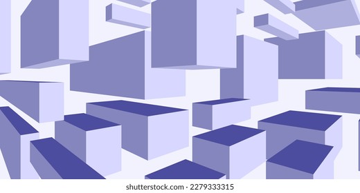 abstract 3d box  background. vector illustration. template.