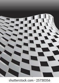 Abstract 3D box curve - vector illustration