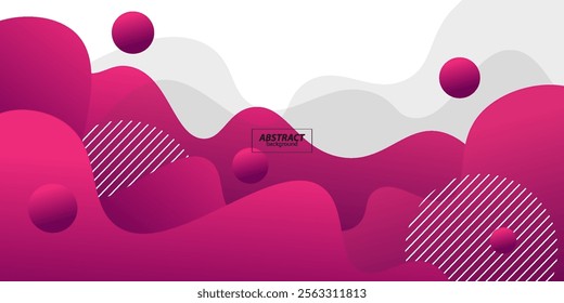 Abstract 3D bright purple background with overlapping wave design with shadow effect decoration. Paper cut style concept with minimal modern graphic design elements for web banners, flyers.