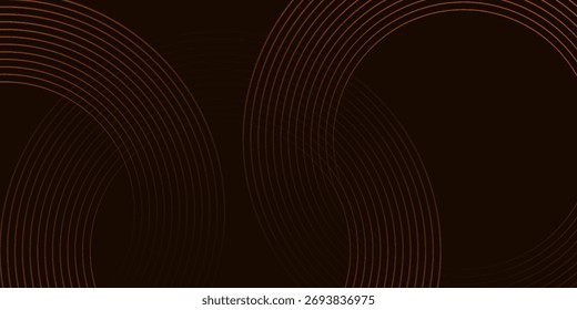 Abstractas líneas de oro marrón 3D sobre fondo de capas oscuras 