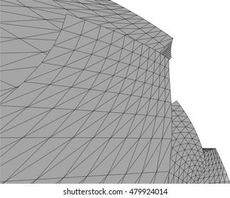 abstract 3d building 