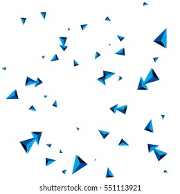 Abstract 3d chaotic particles. Blue and green Sci-fi pyramids. Form Low poly background. Vector Illustration EPS10