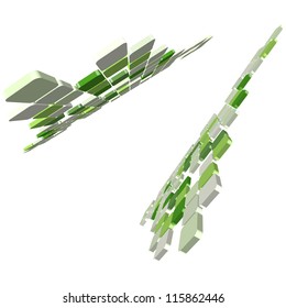 Abstract 3d checked  business background. Vector illustration.
