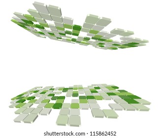 Abstract 3d checked  business background. Vector illustration.