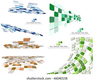 Abstract 3d checked  business backgrounds set for use in web design