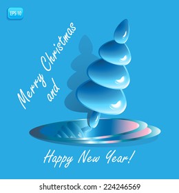 Abstract 3d Christmas tree. For convenience of illustration divided into layers.