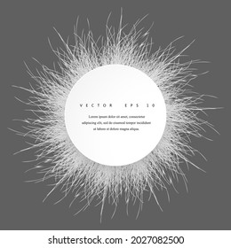 Abstract 3D circle background with fluffy effect. Vector illustration.