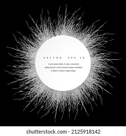 Abstract 3D circle background with fluffy effect. Vector illustration.