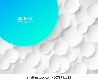 Abstract 3D circle background with shadow and place for your text.