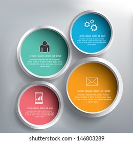 Abstract 3D Circle Infographics Design