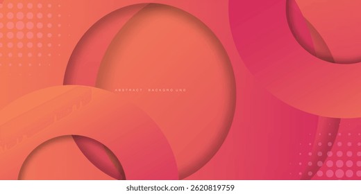 Abstrakter 3D-Kreisschicht orange und violetter Farbverlauf-Hintergrund 