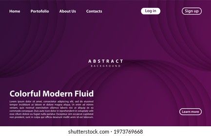 Abstract 3D circle papercut layer gradient background purple color. Elegant circle shape design