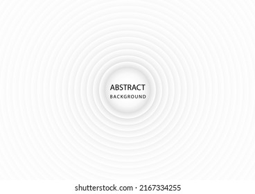 Abstract 3D circle papercut layer white background,Grey white ideas design graphic element template business background concept.