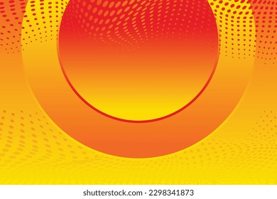 Abstract 3D circle papercut layer orange background. eps10