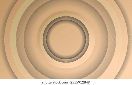 Abstract 3D circle papercut layer gradient background brown color