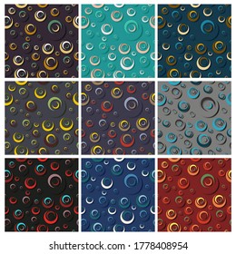Abstract 3d circle seamless pattern with modern colour combinations. Modern geometric, minimalist, suitable for wallpapers, fabric pattern, banners, backgrounds, cards, book illustrations etc.