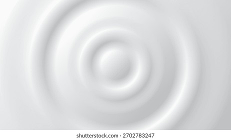 Onda circular Abstractas 3D sobre fondo blanco ilustración gráfica tiene espacio en blanco.