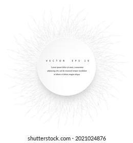Abstract 3D circle. White background with fluffy effect. Vector illustration.