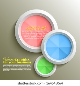 Abstract 3d circles background design
