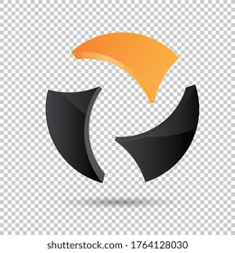 Abstract 3D circles business Logo design vector template. Corporate design. Vector illustration. Eps 10 vector file.