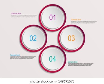 Abstract 3d Circles infographics