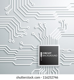 Abstract 3D circuit board cpu Design