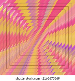 Abstract 3D circular pedestal or podium in vibrant color for cosmetic product. View from above.
