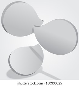 Abstract 3D cloud shaped tiles with blank area for any content. Vector EPS10.