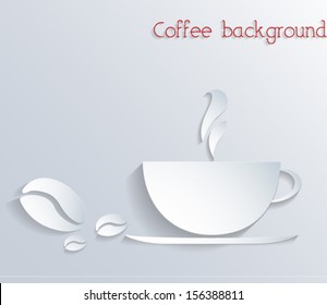 Abstract 3d coffee background. Vector EPS10 