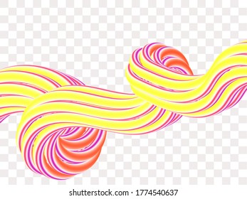 Abstract 3d color composition with smooth gradient shapes. Vector art illustration. Bright gradient of flow. Liquid color tracks. Creativity concept.vector illustration.