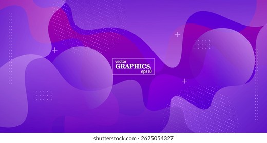 Abstract 3D colored purple background with overlapping wave design with shadow effect decoration. Vector eps10